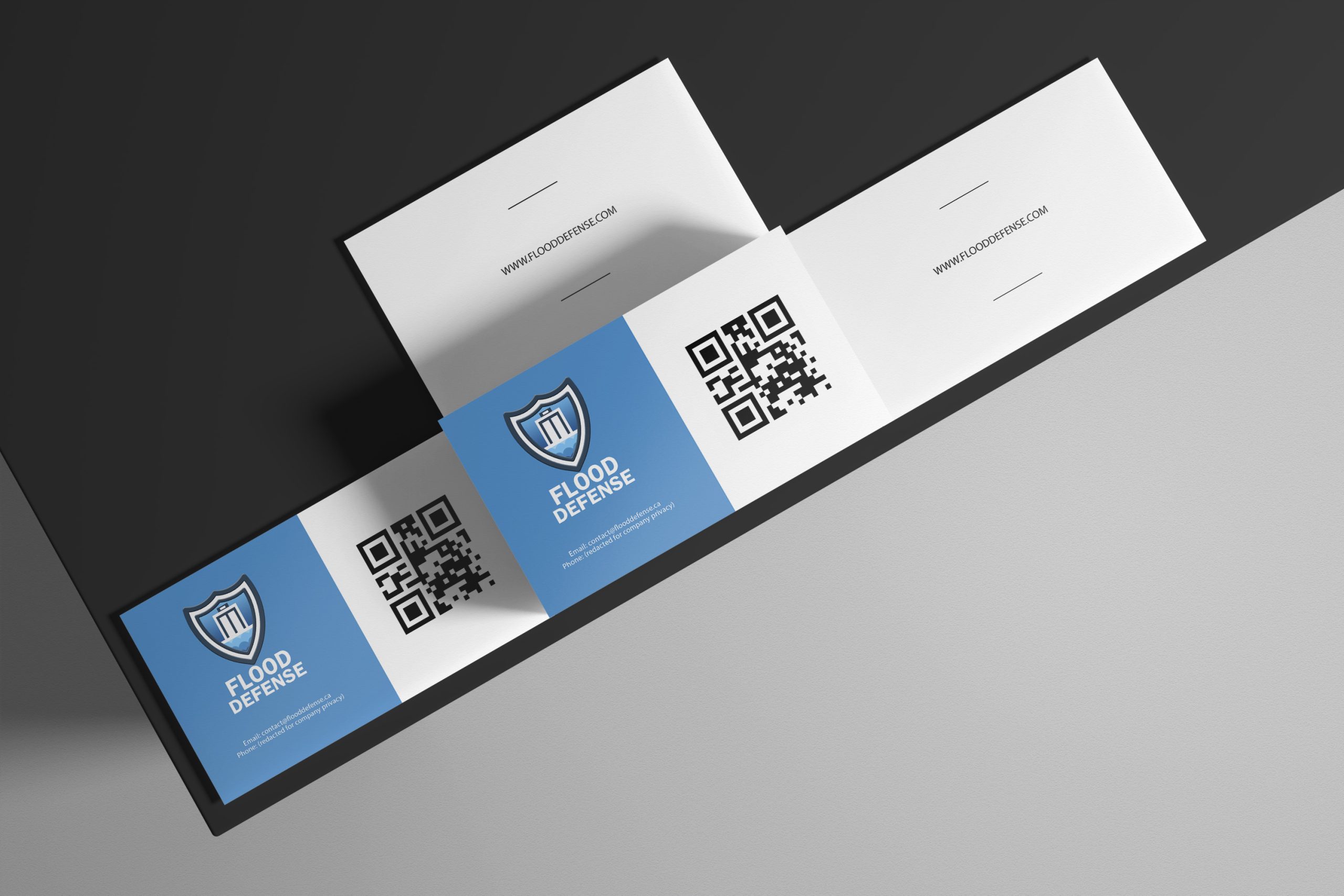 FD logo mockup business card