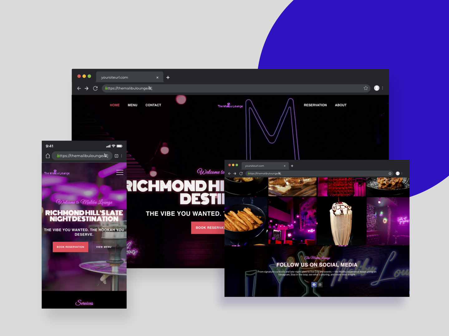 Website Builder Responsive Browser Mockup